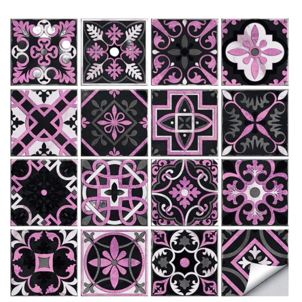 Nordic Style Waterproof PVC Wall Decals Easy Apply Self-Stick Sticker Kitchen Bathroom Home Interior Wall Renovation Ornament