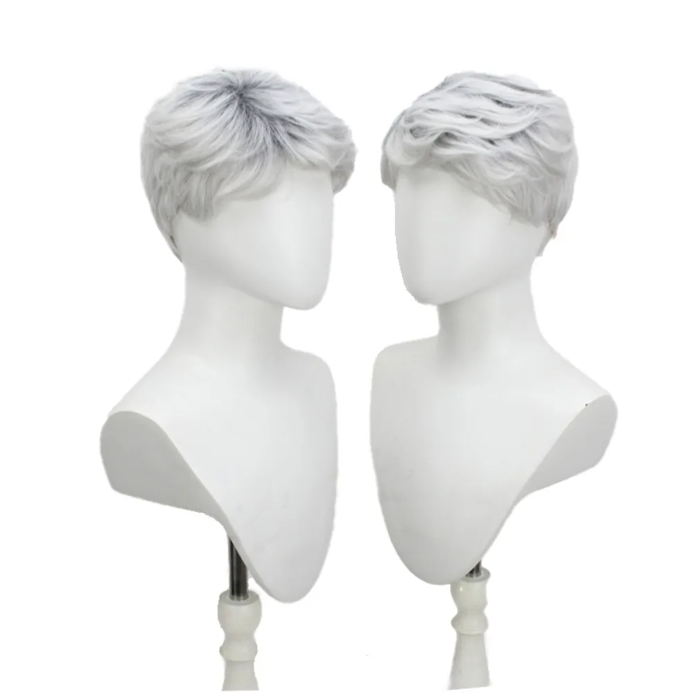 Kara Detroit Become Human Cosplay Wig Silver Short Hair