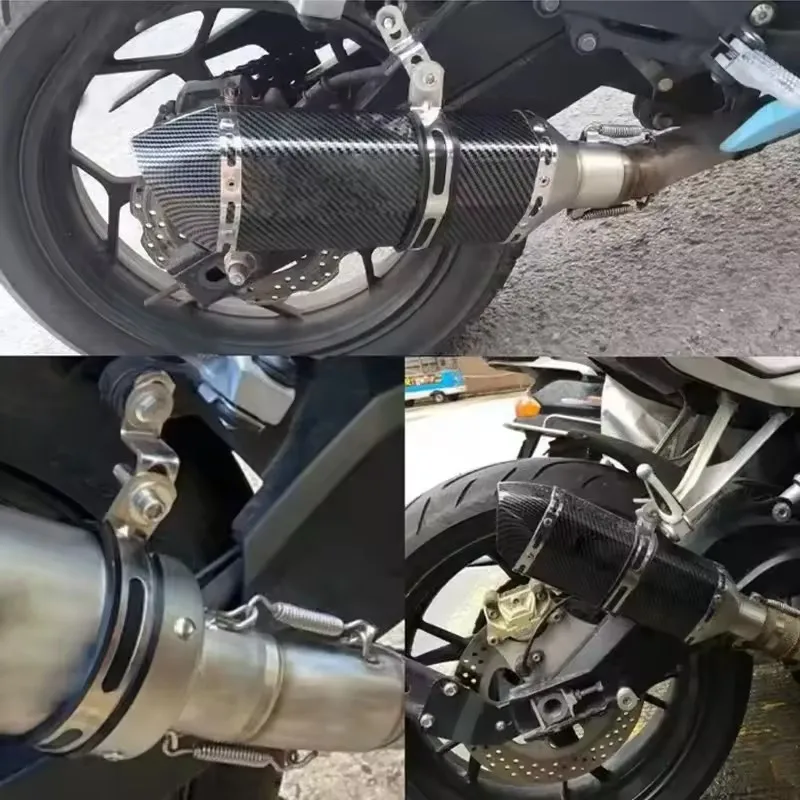 4/8/10/12PCS Motorcycle Exhaust Spring, U-Shaped Hook, Telescopic Scooter Exhaust Adapter, Exhaust Pipe, Muffler Parts