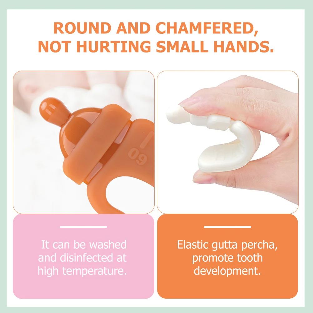 

2pcs Silicone Baby Teether Newborn 0-6 Months 6-12 Months Soothing Gum Relief Teething For Infants 4 Month Old 3 Month Babies