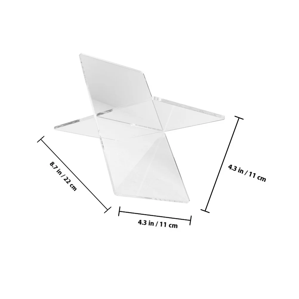 2pcs Book Stand X Shape Acrylic Reading Holder For Kitchen Cooking Recipe Display Stand Desktop Tablet Music Score Rack Home