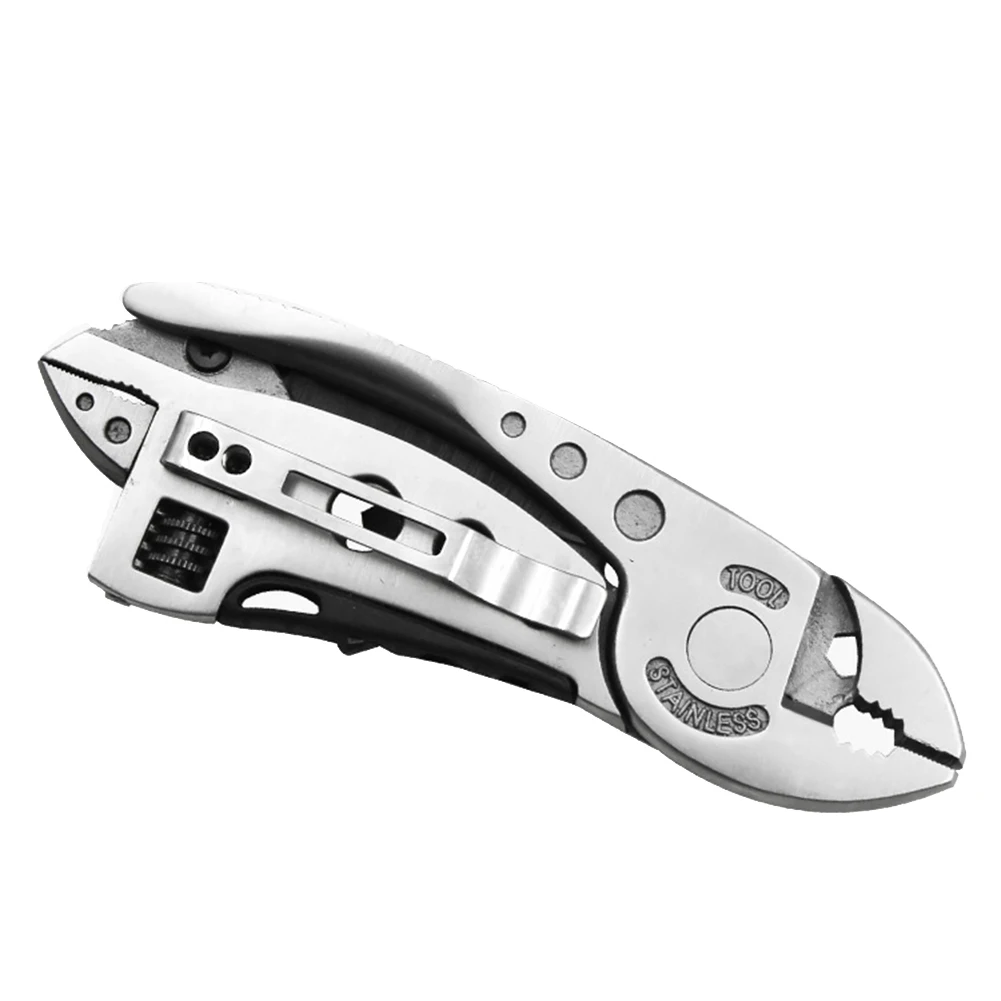 Camping Outdoor Multi-Tool Pliers Screwdriver Wrench Secure Locking Mechanism Unfolding Size 175mm Comfortable Grip