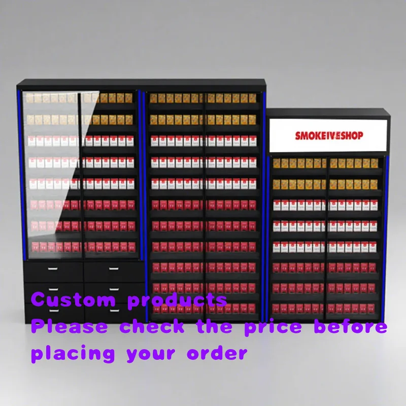 custom.Portable Metal Furniture Display Rack Gas Station Smoke Standing Shelf Shop Showcase