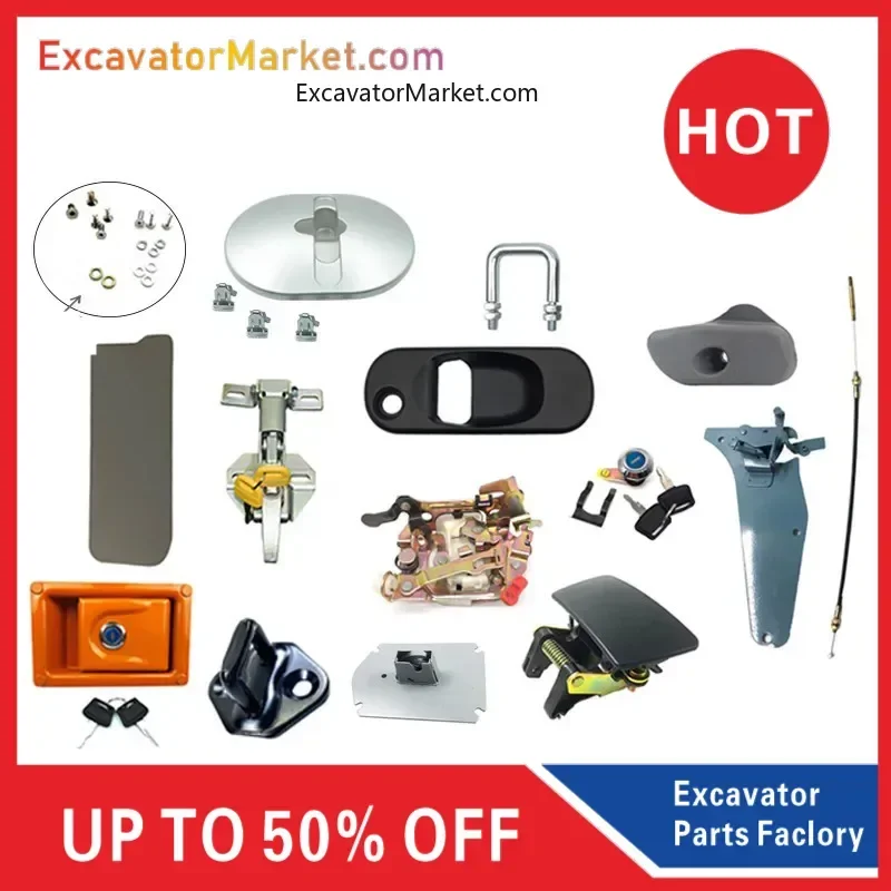 For HITACHI ZX ZAX EX120 200 210 330-3g-6 Cab Door Lock Assembly Internal and External Handles high quality excavator Parts