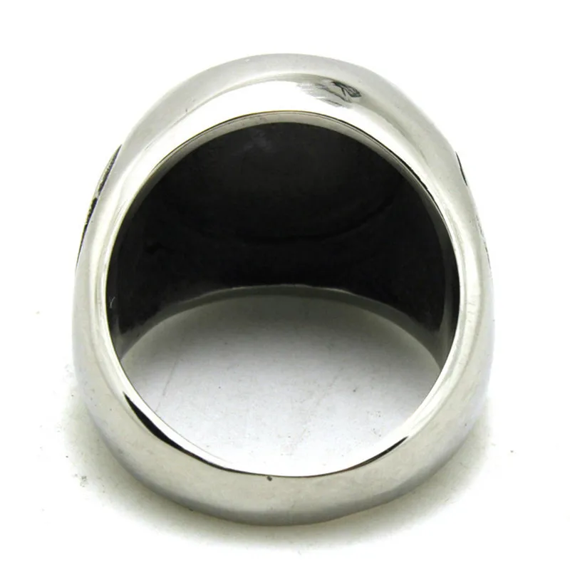 Mens Boy Punk Style Cool New Cross Ring 316L Stainless Steel Ring