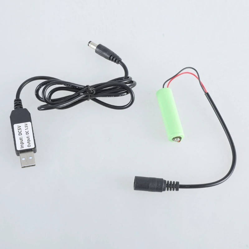 Konverter Daya Baterai USB Penghilang Baterai USB 5V2A Ke 1.5V AA LR6 Penghilang Baterai Menggantikan 1 Pengiriman Drop