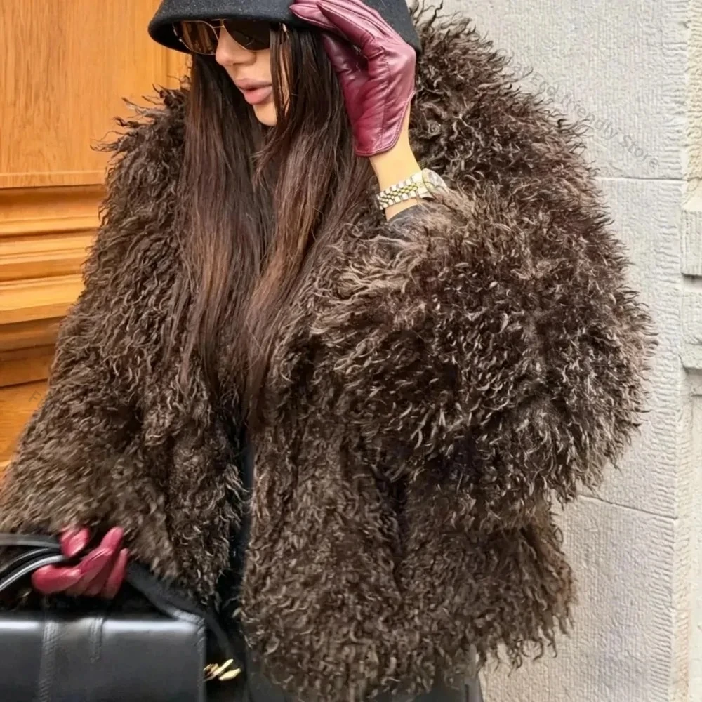 

Fur Coat Eco-friendly Women's Faux Fur Coat Fashion Jacket with Fur for Women New Outerwear Women's Artificial Fur Coat Winter