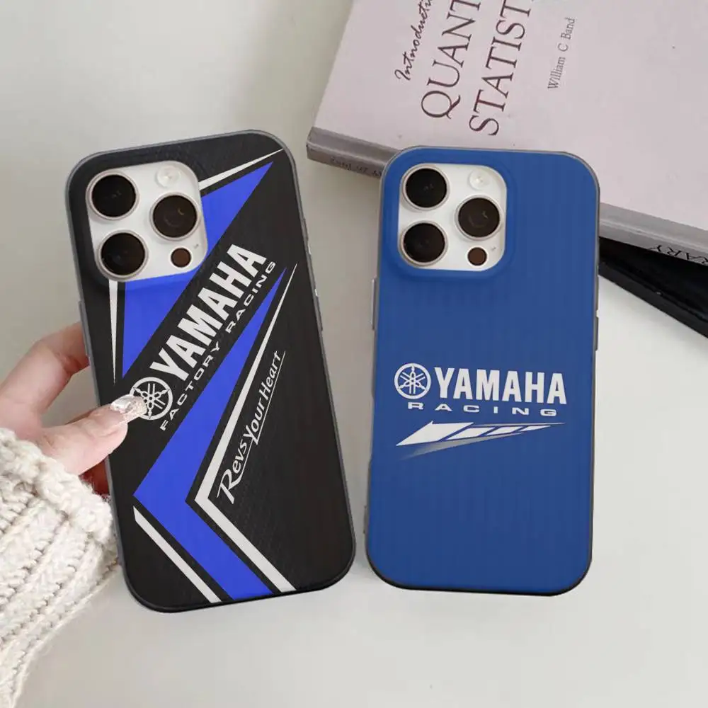 دراجة نارية Y-YamAha-ES جراب هاتف آيفون 17 16 15 14 زائد 13 12 11 برو ماكس برو موجة المموج غطاء #6