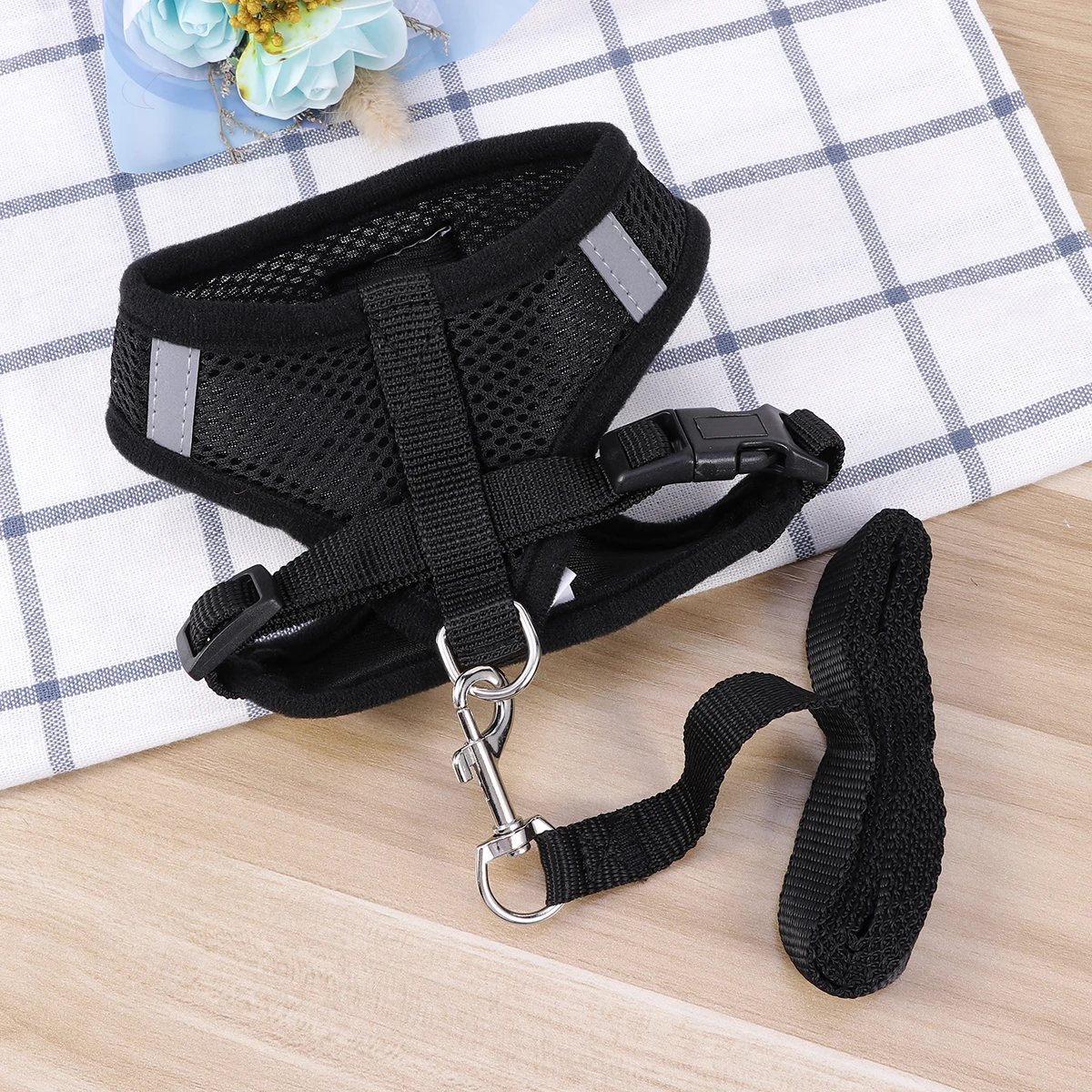 

Pet Harness Vest Accessory for Small Medium Dogs Puppies Mesh Back Chest Strap Wiring Supplies Moisture Proof Year Round