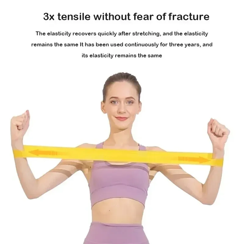 تمتد أحزمة ممارسة 1 قطعة حزام التوتر اليوغا اللياقة البدنية أحزمة مطاطية المقاومة حزام القرفصاء بعقب التوتر الدائري