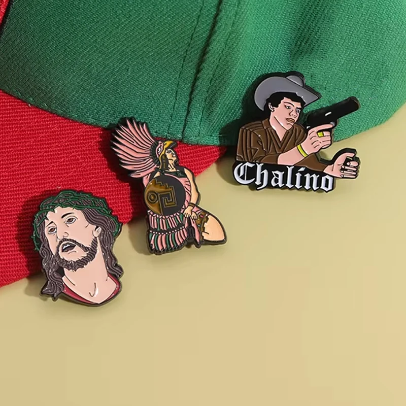 Chalino Sanches Golf Ball Hat Pins Decorative Enamel Pins Backpack Clothes Brooches Lapel Badge Golf Supplies Gift for Friends