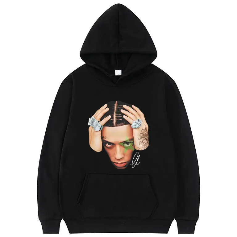 

Rapper Central Cee Face Graphic Hoodie Men Women Hip Hop Fashion Oversized Hooded Tracksuit Male Casual Vintage Pullover Hoodies