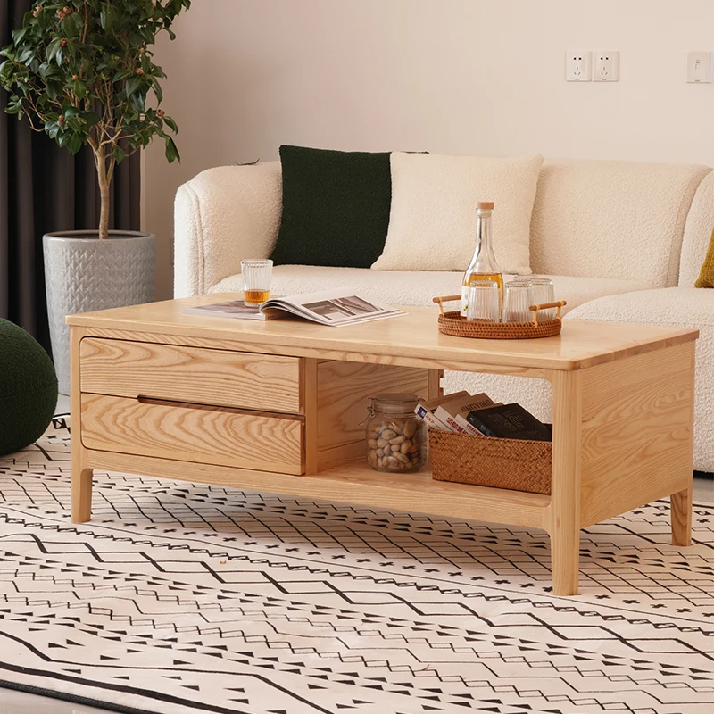

Wood Simple Coffee Table Luxury Bedroom Rectangle Unique Modern Living Room Side Table Storage Kaffee Tische Trendy Furniture