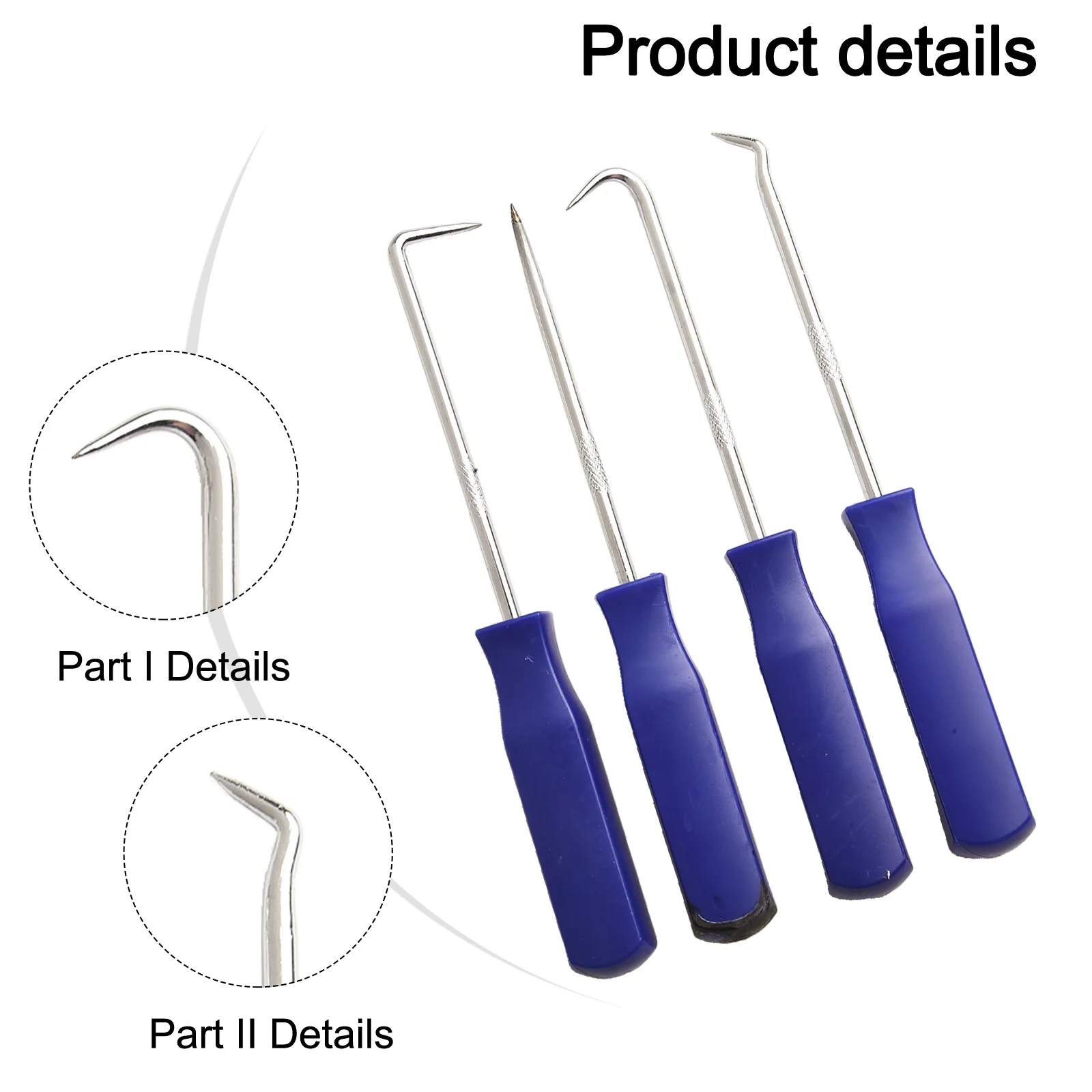 New Practical High Quality Pick & Hook Tool 4x For O Ring Parts Puller Reliable Set Useful 4pcs Steel & Plastic