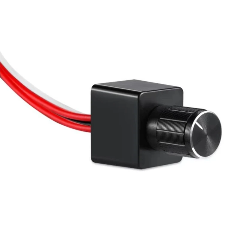 Energy Saving PWM Rotary LED Dimmer Switch No Noise No Flicker Halogen Incandescent Compatible for Travel Trailer 12V 5A