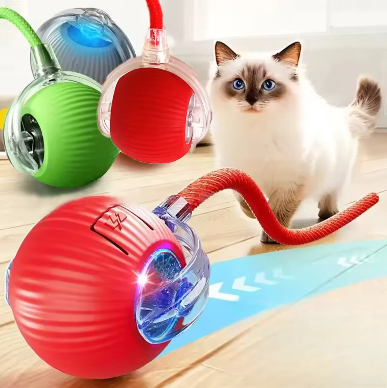 Power Tools Cat - 1-2개 고양이 인터랙티브 볼 장난감 자동