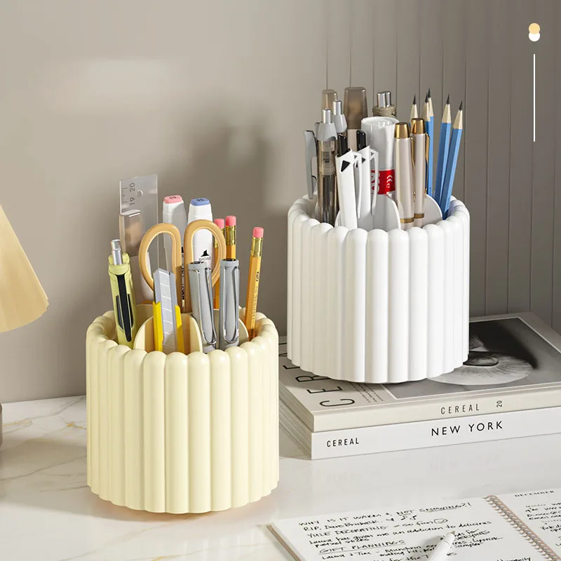 Makeup Brush Holder 360° Rotating Cosmetics Storag Box Makeup Brush Lipstick Organiser Vanity Desktop Countertop Organizers