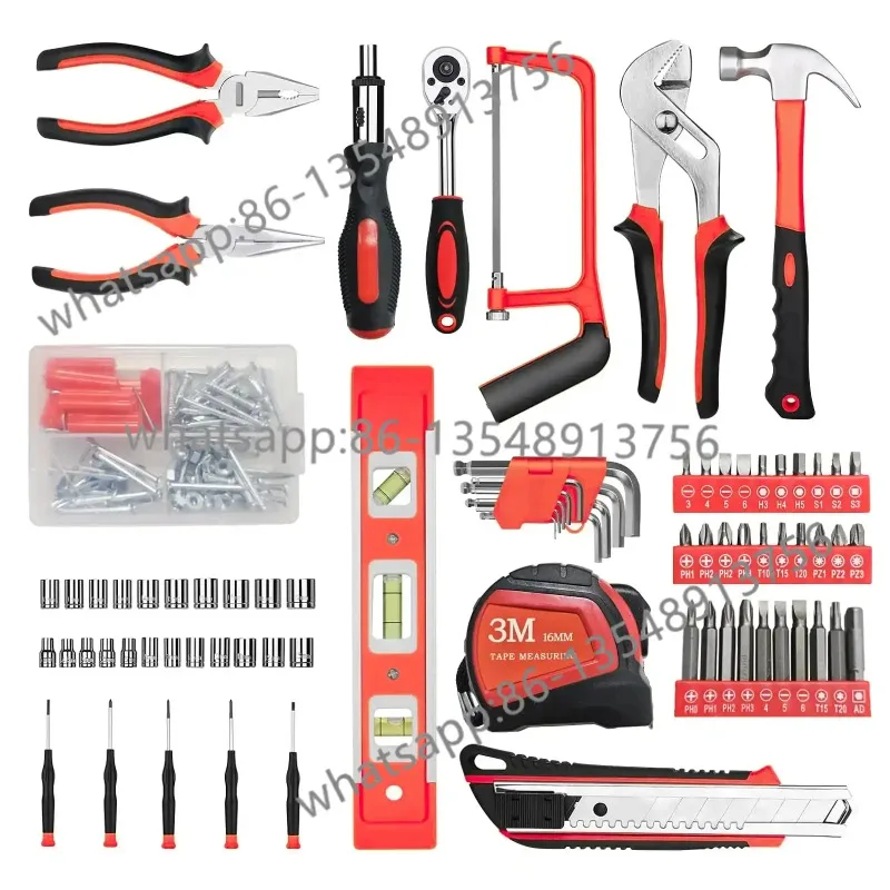 

Набор домашних инструментов из 198 предметов, многофункциональный ремонтный набор «сделай сам» для дома и авто, включает в себя отвертки, гаечные ключи, плоскогубцы и многое другое.