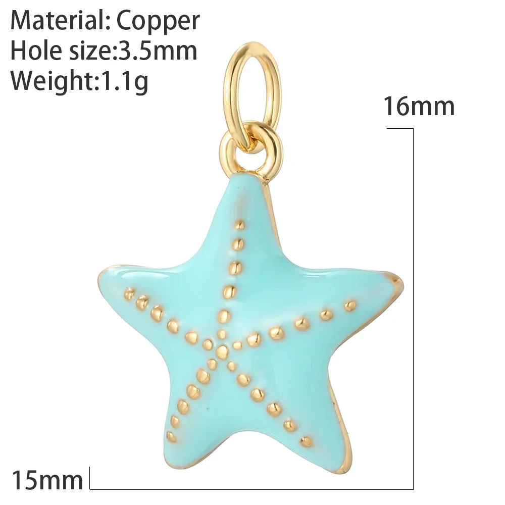 Bonito Shell Starfish Pave CZ Encantos, Fabricação De Jóias Fornecimentos De Produção, DIY Pulseira, Colar, Brincos, Chaveiro Acessórios