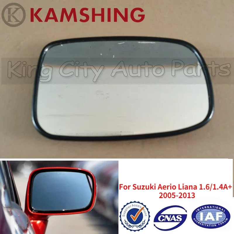 

CAPQX Side Rearview Mirror Glass For Suzuki Aerio Liana 1.6A 1.4A 2005-2013 Side Rear View Mirror Lens White Without Heating