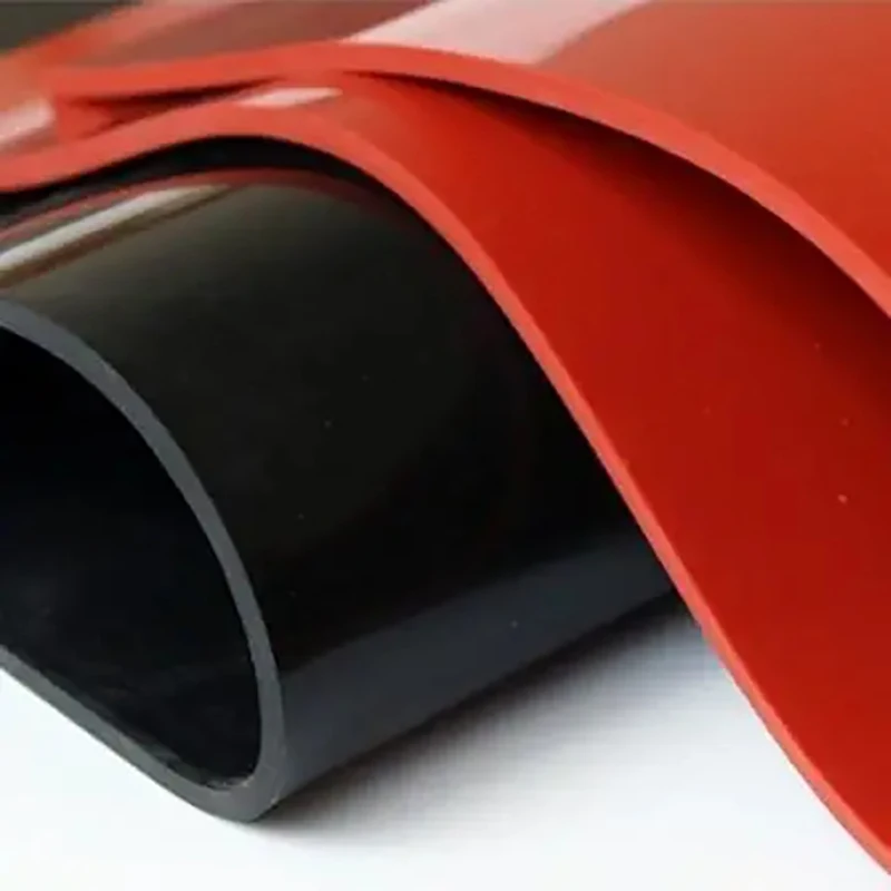 1Pcs 500x500mm Silicone Rubber Sheet Red Black Translucent Plate Mat High Temperature Resistance Seal Mat Gasket Thk 4mm/5mm