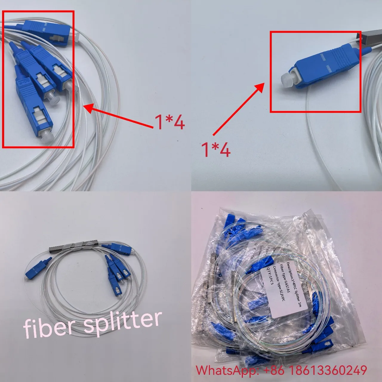 

Оптоволоконный разветвитель SC/UPC PLC, одномодовый 1*4 оптоволоконный разветвитель FTTH, разъем UPC, телекоммуникационная сеть, длина 1 м, бесплатная доставка