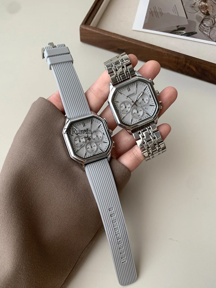 Orologio da donna con cintura in acciaio di alto valore, leggero, di lusso, alla moda, con temperamento