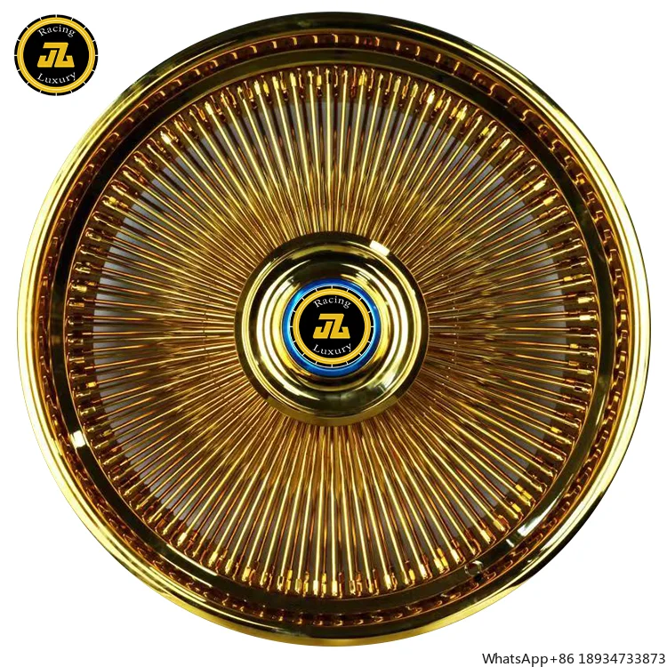 JZ109 custom 100/140/180 spoke wire wheel polishing chrome gold/silver for old Cadillac Lowrider Vintage Car