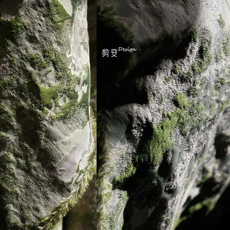 

Розовый Зеленый Мох Пятнистая Нерегулярная Жаккардовая Ткань Ретро Китайский Стиль Художественная Одежда Дизайнерская Ткань Diy Шитье на метр