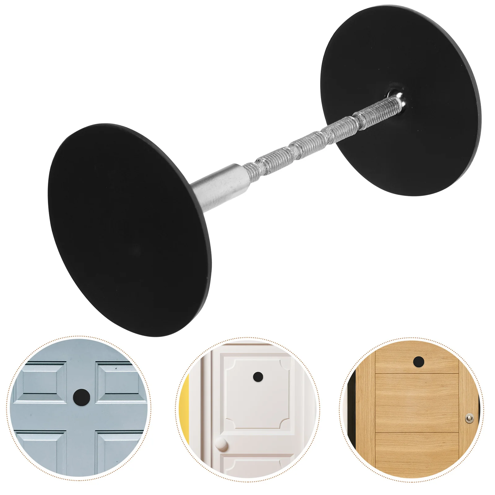 

1 Set Stainless Steel Peephole Security Plate Round Door Lock Cover Deadbolt Hole Filler Home Safety Enhancement Quick
