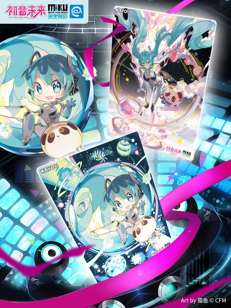 KAYOU Hatsune Miku Card Hatsune Miku Standing Card Concern Game Trading Card Anime Character Peripheral Children Toys