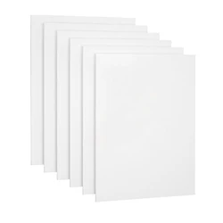 6pcs Canvas Panels, Gesso Primed White Blank Canvas for Painting -  Cotton Art Supplies Canvas Board for Acrylic Paints