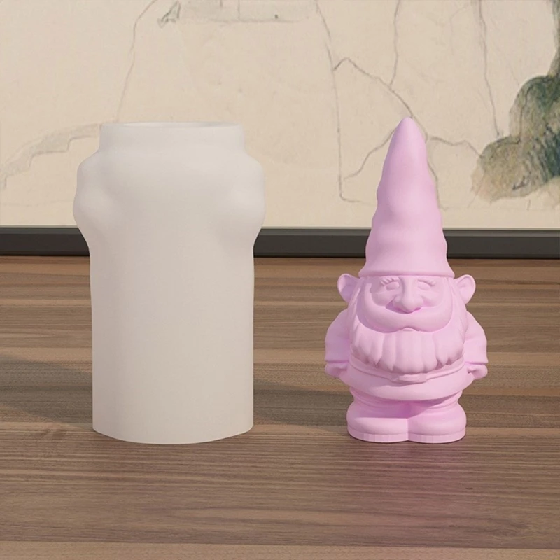 Molde silicone gnome exclusivo decoração anão molde sem rosto ornamento anão molde fundição presente artesanal para