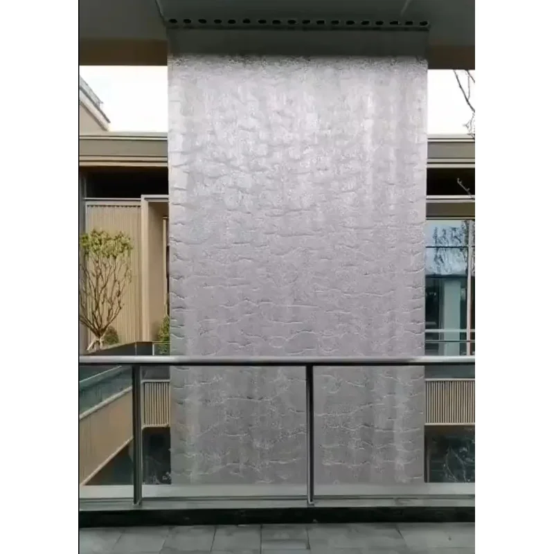 custom.Ultra Height Suspended Curtain Stainless Steel Architectural Feature Hotel Atrium & Commercial Spaces