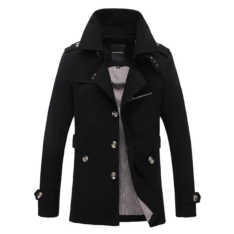 

Business Casual Jackets High Quality Men Cotton Button Jackets 5XL Hot Sell Men Long Winter Jackets Slim Fit Warm Trench Coats