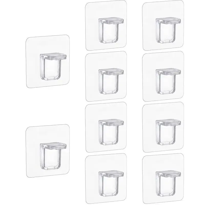 10pcs Shelf Support Glue Free Punching Nail Strong Triangle Bracket Clip Wall Mounted Wall Cabinet Home Accessories