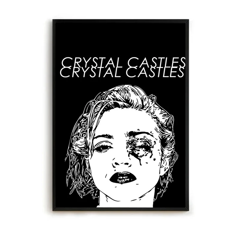 Crystal Castles Band Poster Wall Posters Room Decor Bedroom Decoration Decorative Paintings Painting Art Mural Home Decorations