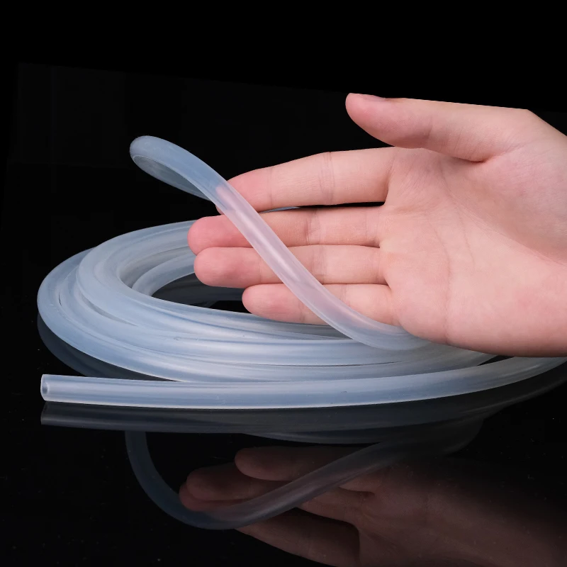 1/5M Food-Grade Clear Silicone Tubing ID 2-20mm Flexible Non-Toxic High-Temperature Hose for Beer Milk Beverage Transfer