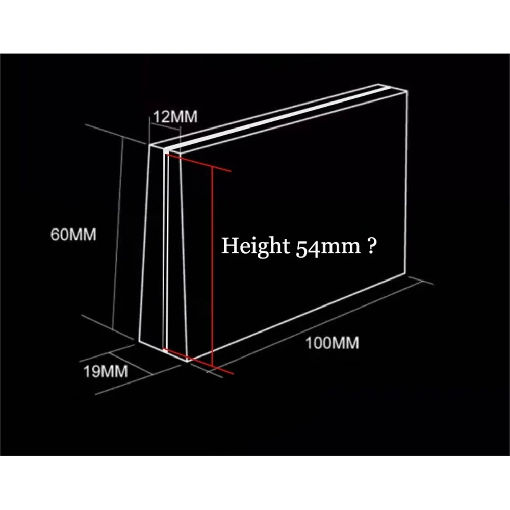 54x100mm Acrylic Block Frame Pricing Cube Sign Holder