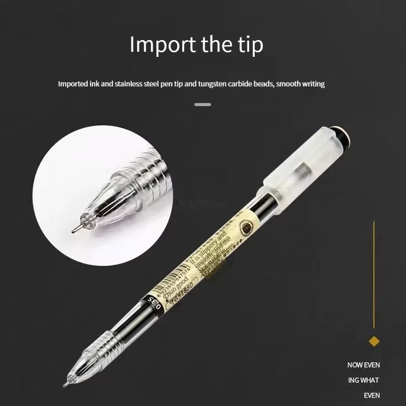0.35mm fast drying liquid ink pen, smooth handwriting, comfortable grip, anti smudging, suitable for office and school supplies