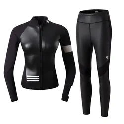 Spearfishing Jacket Pants Clothes Wet Suit New Diving Suit 2MM Women Wetsuit Split Long Sleeved Top Kitesurf Surf Surfing