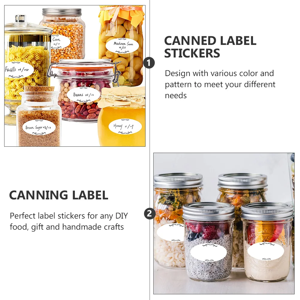 Stickers Labels Printable Adhesive Sealing Simple Canned Name Packaging Copper Plate Canning Packing