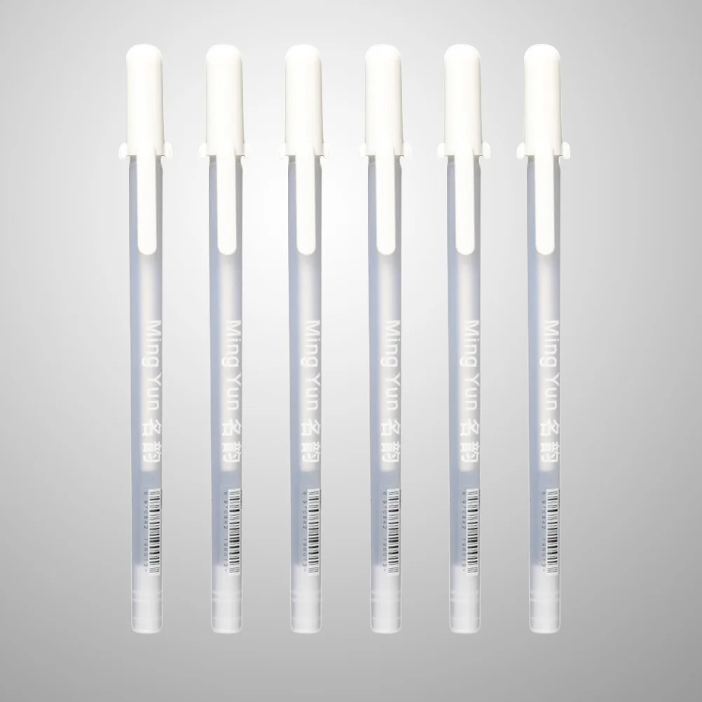 

6Pcs White Oil Based Paint Pen Markers Fine Point Permanent Ink for Glass Wood Metal Rubber Rocks Stone Arts Crafts Industrial