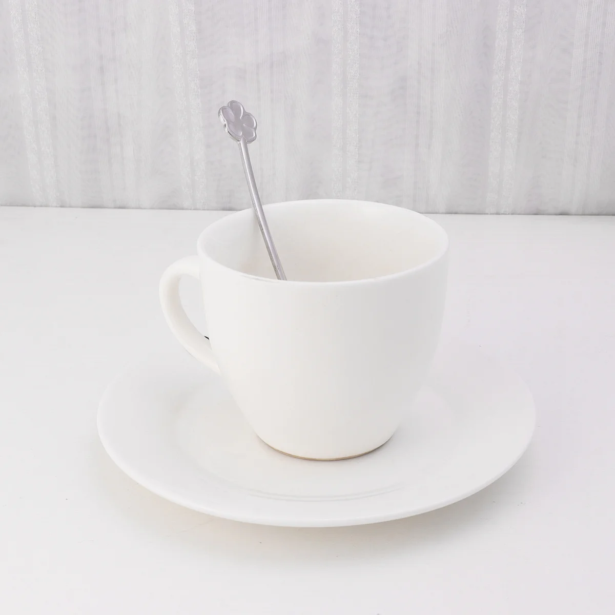 

Stainless Steel Coffee Spoon Gold Plated Thickened Dessert Scoop Unique Four-Leaf Clover Spoon Serving Cakes Home