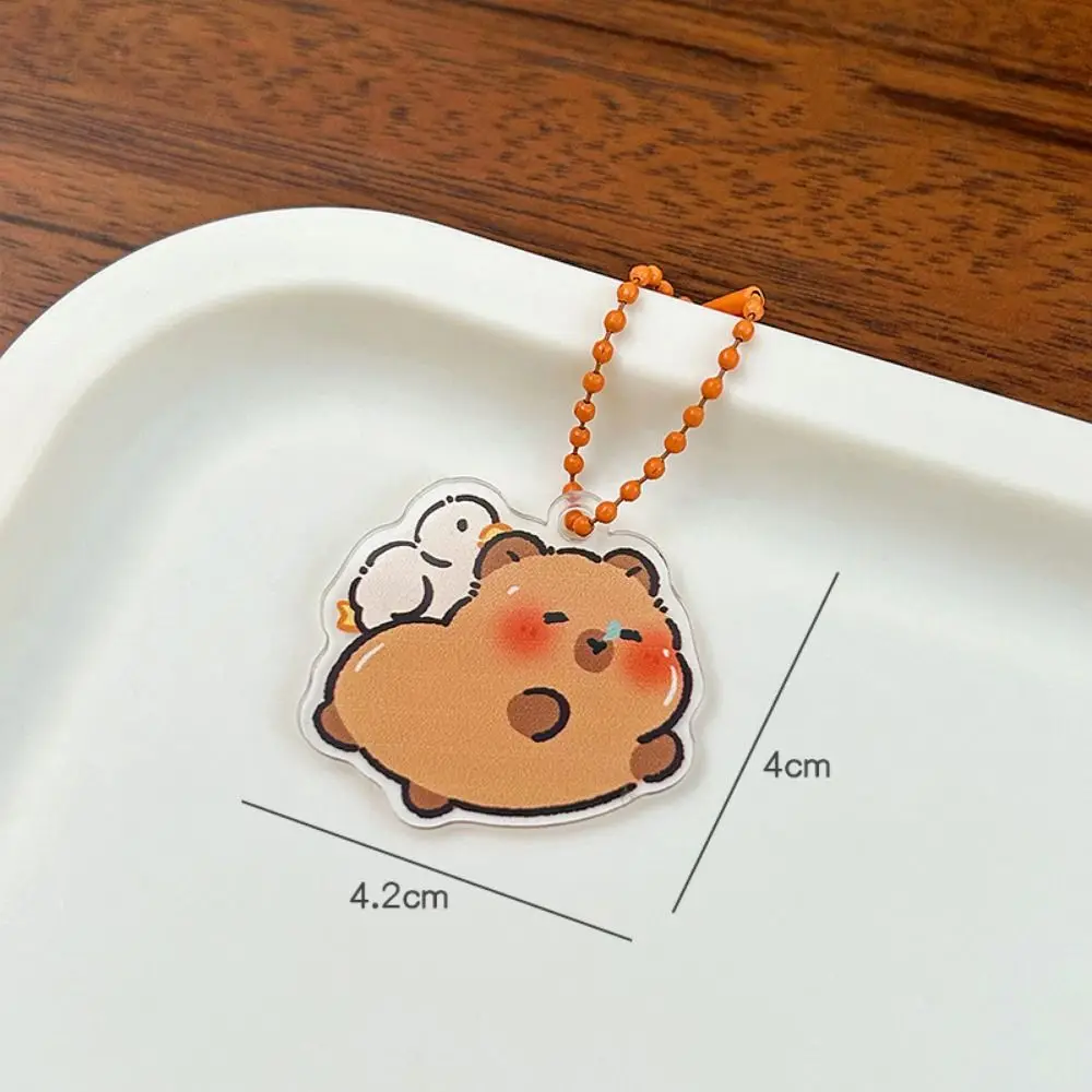 

Kawaii Acrylic Capybara Acrylic Keychain Funny Cute Kapibara Bag Hanging Cartoon Creative Capibara Pendant Birthday Gift