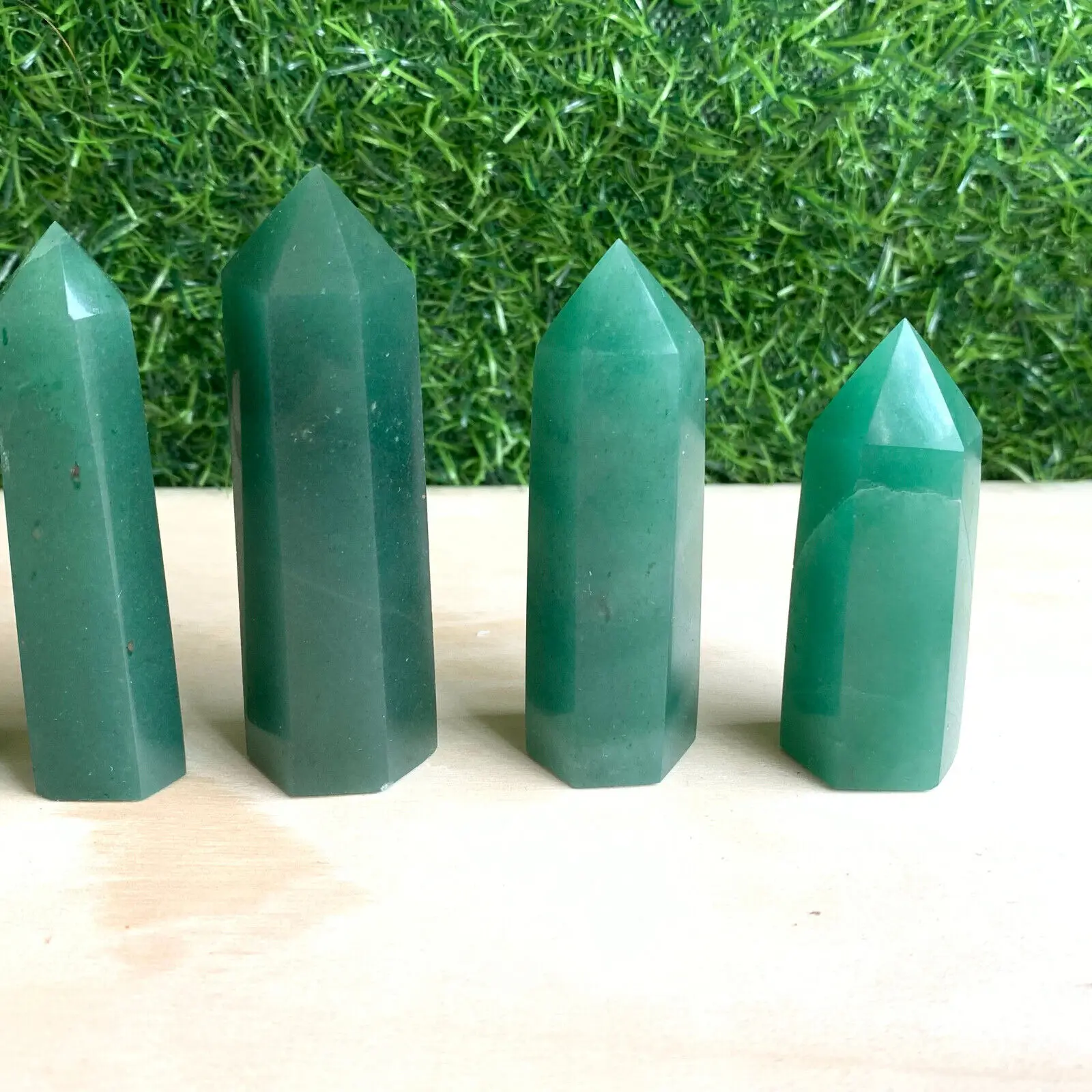 Natural Aventurine Quartz Crystal Point Tower Wand, Obelisk, Reiki Healing, 80-90mm