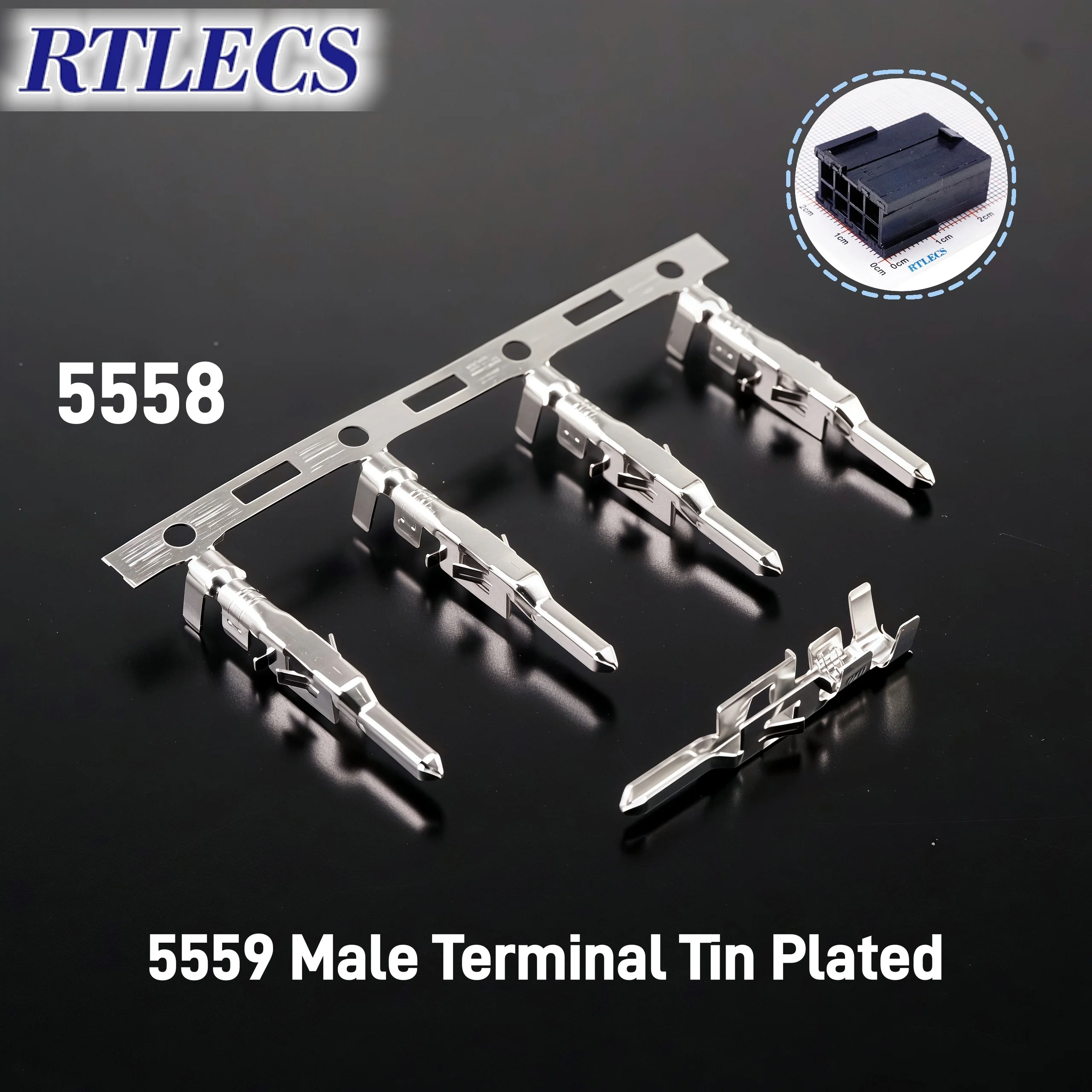 100PCS 5556-RT 4.2 mm Female Crimp Contact Pin for Male Housing Receptacle Shell CPU ATX PCI-E PSU PCI Express Power Connector
