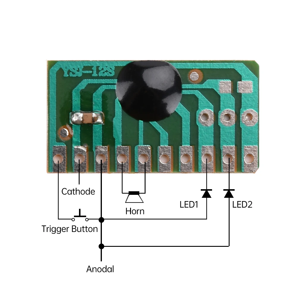 1Pcs Dc3-5V Audio Module 12 English Music Chip Module With Led Flashing Module Mimi Audio Function Module