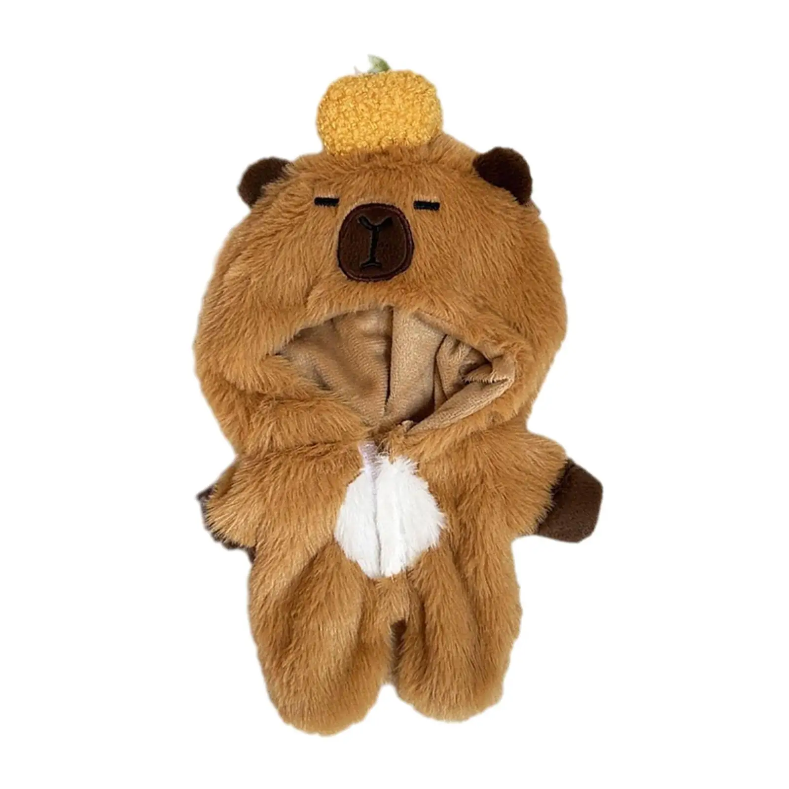 Ropa de muñeca de peluche de 15cm, accesorios de muñeca de felpa DIY, disfraces suaves, mono Capybara, accesorios de animales de peluche, dibujos animados