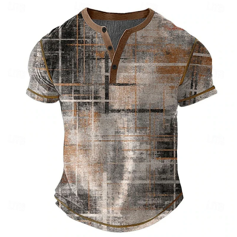 Herren Atmungsaktives Sommer-Poloshirt Outdoor Freizeit Sport Kurzarm-T-Shirt V-Ausschnitt Design Alltägliche Ausgehmode Oberteil – Detail 4